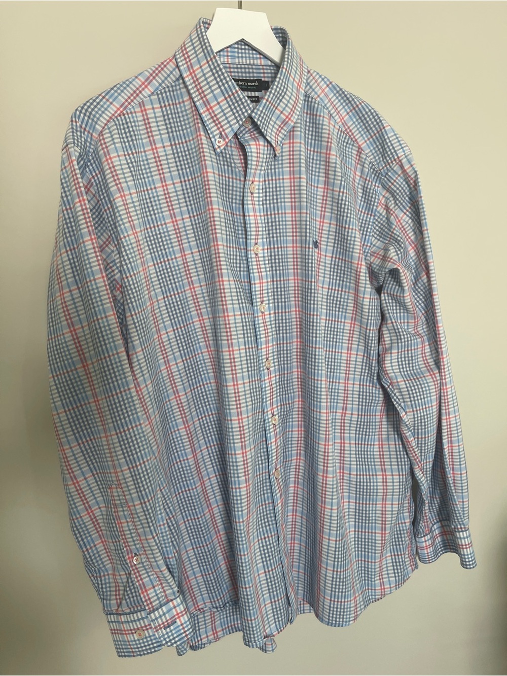 Southern Marsh Performance Plaid Button Down Shirt Men’s Large